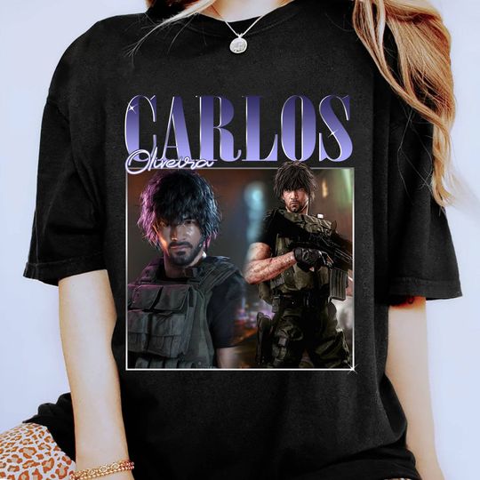 Vintage Carlos Oliveira Shirt | Carlos Oliveira Bootleg Shirt | Resident Evil 3 Shirt | Re4 Video Game Shirt