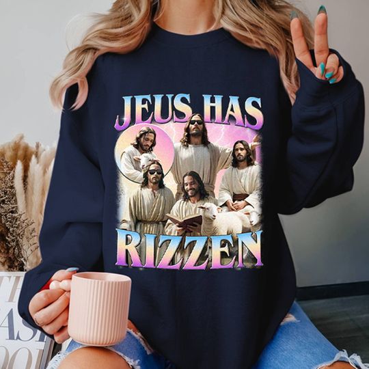 Vintage Jesus Has Rizzen Shirt Christian Sweatshirt, Easter Jesus Shirt
