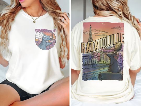 Vintage Disney Pixar Ratatouille Shirt, Remy Chef Gusteau's Double Sided Shirt