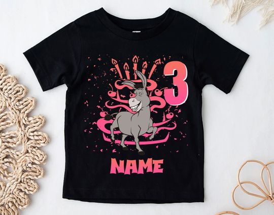 Custom Shrek Birthday Shirt Donkey Shirt, Shrek Birthday Party, Funny Trending Shirt, Shrek Face Shirt, Birthday Gift for Kids