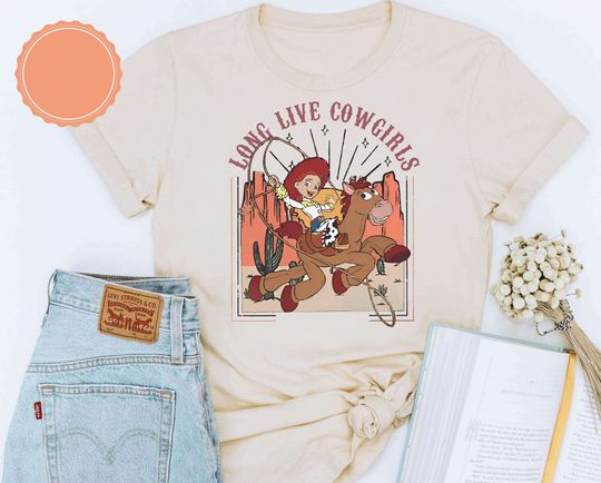 Retro Disney Pixar Toy Story Shirt, Jessie Bullseye Long Live Cowgirls T-shirt