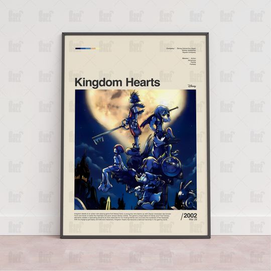 Kingdom Hearts Poster, Gaming Room Poster, Gaming Wall Poster