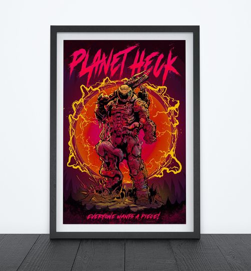 PLANET HECK, Video Game Poster, Video Game Art