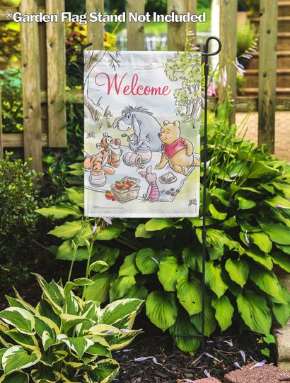 Disney Winnie the Pooh Spring Picnic Garden Flag