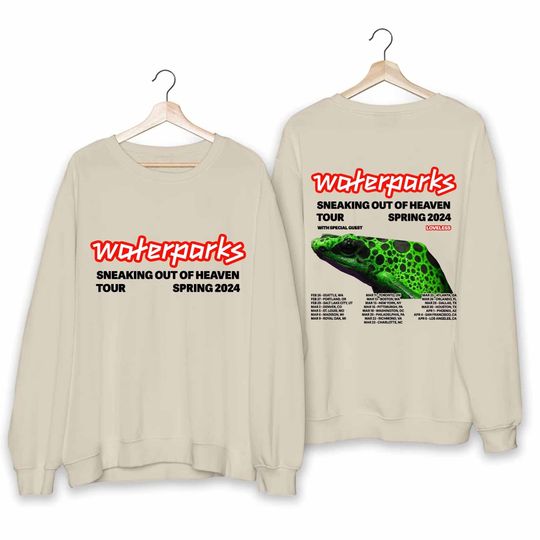 Waterparks 2024 Tour Shirt, Sneaking Out of Heaven 2024 Spring Tour Shirt, Waterparks Band Fan Shirt