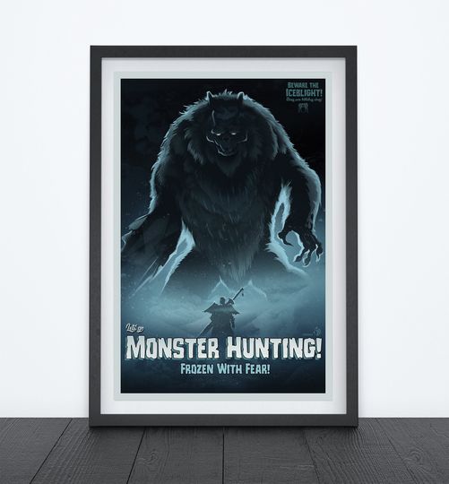 FROST ISLANDS  Let's Go Hunting, Video Game Poster, Monster Hunter Poster