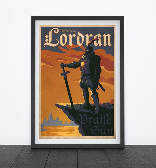 PRAISE THE SUN Video Game Art, Gaming Prints, Gaming Poster, Wall Art