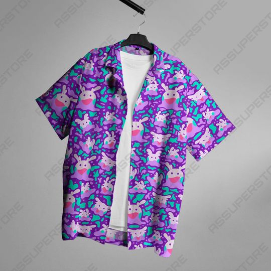Goomy Hawaiian Button Up Shirt Cute Goomy Shirt Gift