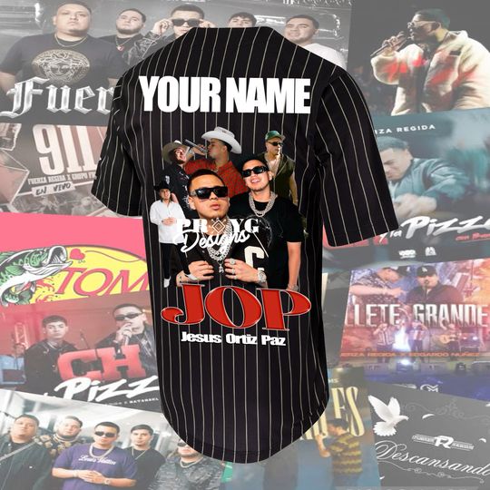 Personalized Fuerza Regida black Pin stripe Custom Baseball Jersey