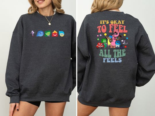 Disney Inside Out It's Okay To Feel All The Feels Shirt,  Inclusion Shirt, Speech Therapy Tee, BCBA Shirt, Para Shirt