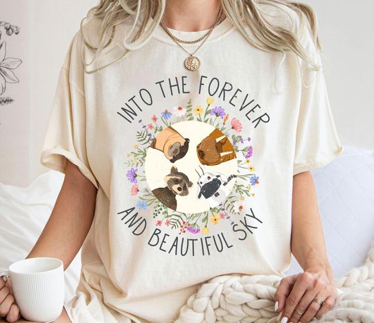 Into The Forever And Beautiful Sky Shirt, Lylla Rocket Teefs Floor Shirt, Rocket Raccoon And Friends, Guardians of the Galaxy 3 Tee
