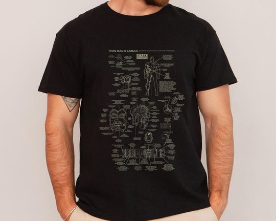 Iron Man Shirt, Stark Industries Armor Details Shirt, Avenger Marvel Shirt, Tony Stark Shirt