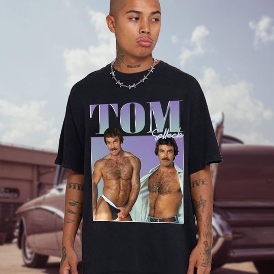 Vintage Tom Selleck Shirt Tom Selleck Tee Tom Selleck Sexy 80s Aesthetic Shirt Family Birthday Gift