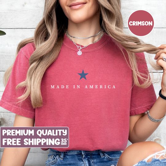 Made In America Shirt, Comfort Colors, 4th of July T-shirt, Team USA Memorial Day Tee