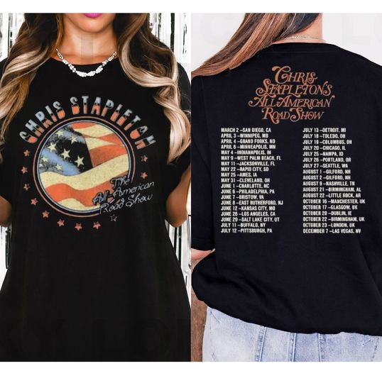 Chris Stapleton 2024 Tour Merch, All American Road Show Shirt