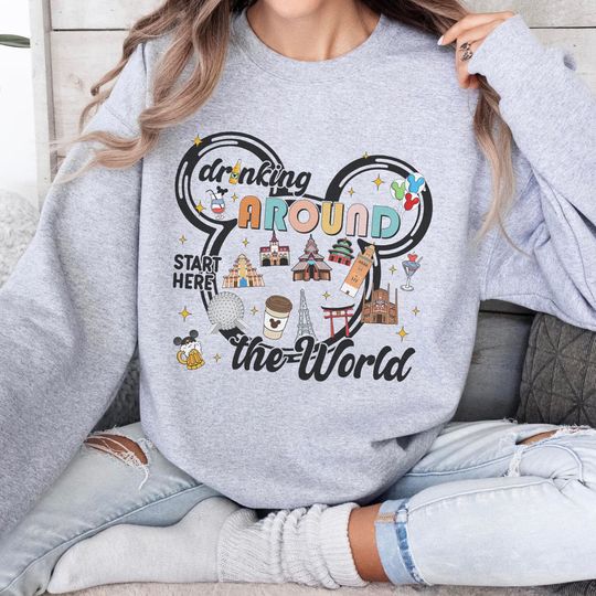 Drinking Around The World Shirt, Disneyland Family Trip Shirts, Disneyword Epcot Shirts