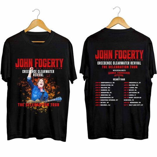 John Fogerty The Celebration Tour 2024 Double Sided Shirt