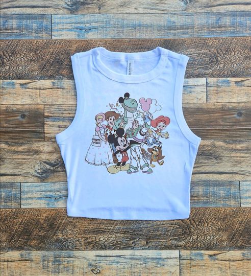 Toy Story Crop Tank, Disney Retro Toy Story Baby Tee, Disneyworld Buzz Lightyear, Womens Toy Story Tee
