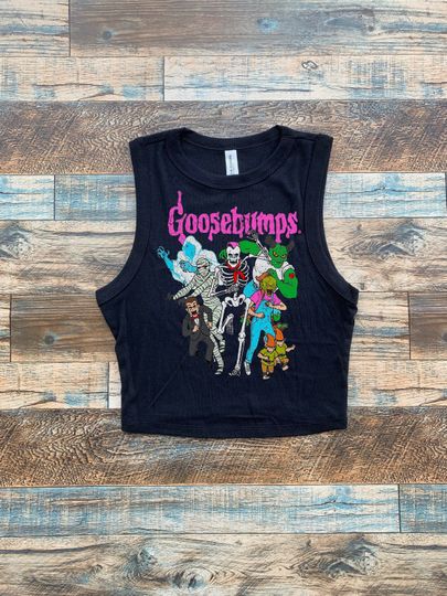 Goosebumps Crop Tank, 90s horror, Goosebump Crop, Scary not scary Stein