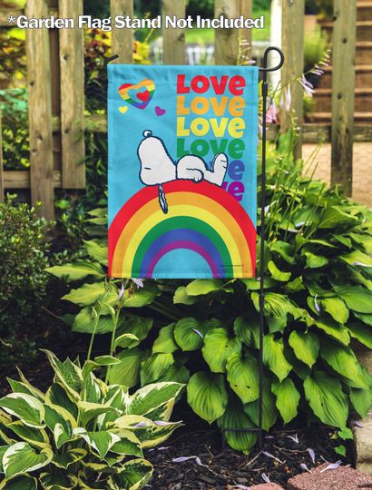 PEANUTS, PEANUTS Rainbow Pride Snoopy Garden Flag