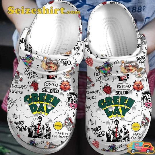 Green Day Suicide Boys Clogs Shoes, Music Clogs Shoes