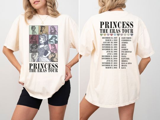 Princess Eras Tour 4XL 5XL Shirt, Disney Princess Tour T-Shirt