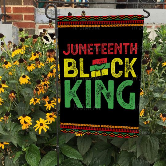 Juneteenth Black King Emancipation Day Flag, Melanin Black Pride Flag, Civil Rights Flag, Emancipation Day Flag, Liberation Day Banner