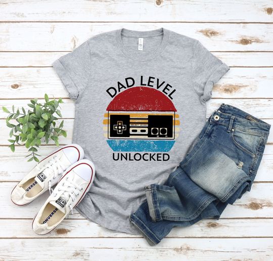 Dad Level Unlocked Shirt, Shirts for Dad, Father Shirts,  Father's Day Gift, Birthday Gift