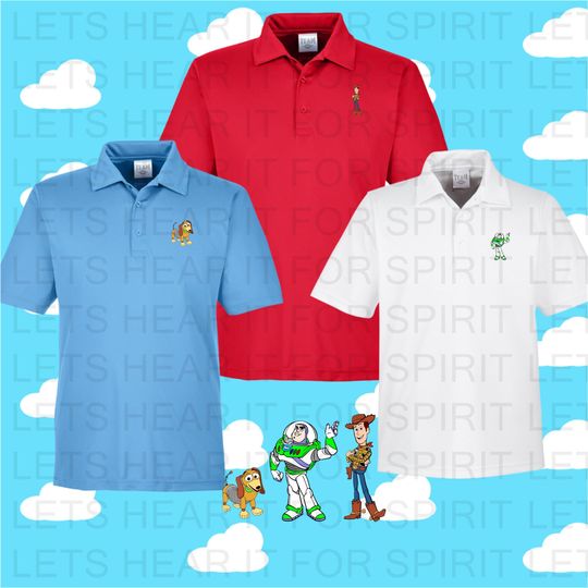 Toy Story Polo, Disney Toy Story Performance Polo, Gift for Him, Father''s day Gift