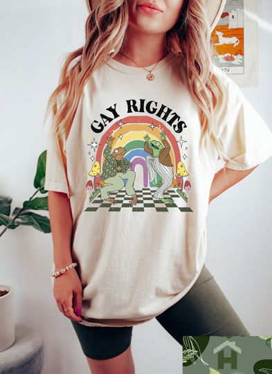 Discover Retro Comfort Frog And Toad Pride Shirt, Colorful Frog And Toad LGBTQ+ Shirt, Gay Rights T-Shirt, Pride Month Gift, LGBTQ