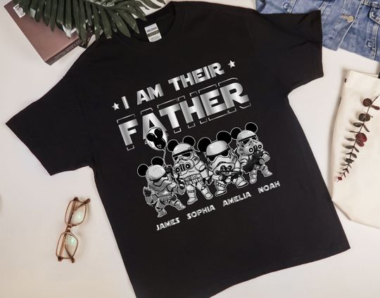 Personalized I Am Their Father Shirt, Stormtrooper Character Star Wars Disney Shirt