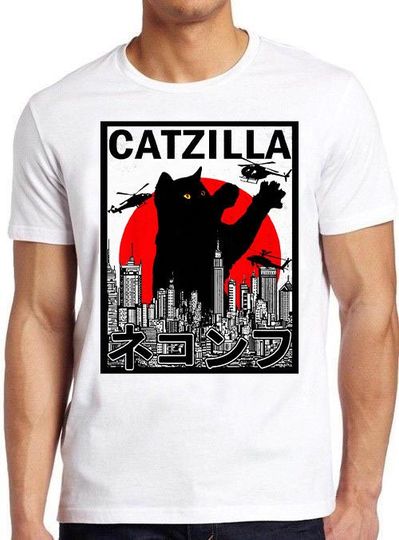 Catzilla King Of Pawster Paws Cat Kitten Pet Lover Meme Gift Funny  Style Unisex Gamer Cult Movie Music Tee T Shirt 588