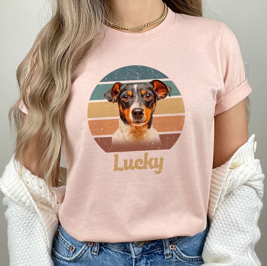 Custom dog Shirt, Personalized Cat Tee, Pet photo Shirt, Custom Pet Shirt, Custom Dog Vintage Shirt, Pet Lover Shirt, Retro T-shirt