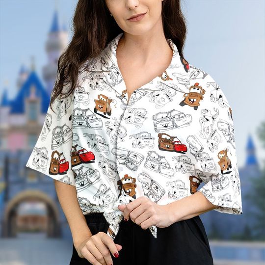 Tow Truck Hawaii Shirt, Sport Car Racing Button Up Shirt Holiday