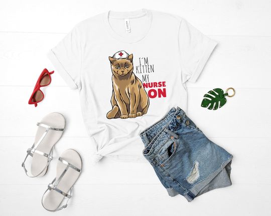 Cat Nurse Graphic Tees, Cat Nurse Gift, Cat Nurse T-shirt