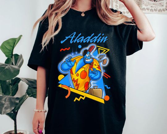 Retro 90s Aladdin Genie On Vacation Disney T-shirt