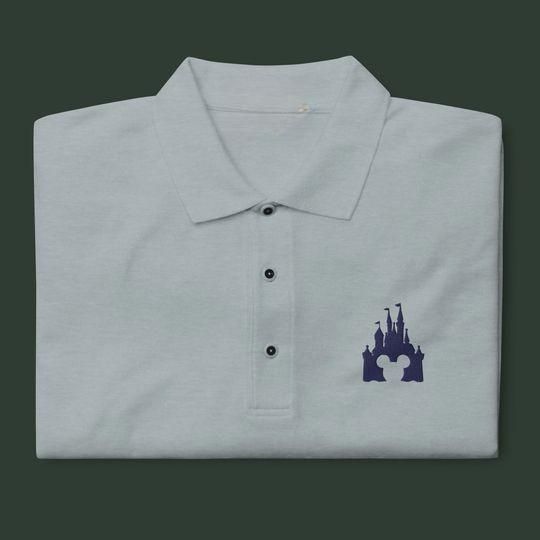 Mickey Mouse Cinde's Castle Embroidered Polo - Gift for Him, Father's day Gift