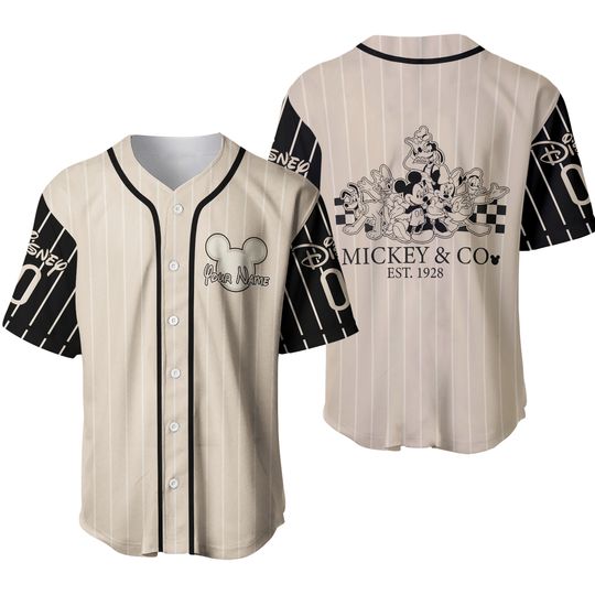 Personalize Vintage Mickey Disney Baseball Jersey
