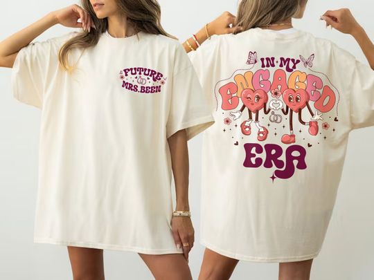Custom MRS Shirts, In My Engaged Era Shirt, In My Fianc Era T-shirt, Retro Engagement Tee