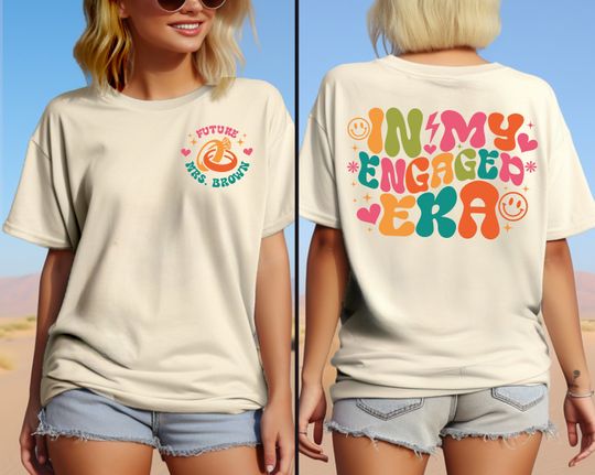 In My Engaged Era Shirt, Custom Future MRS Shirts, Retro Engagement Tee