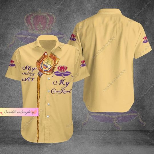 Crown Royal Button Shirt, Crown Royal Hawaiian Shirt, Shirt For Men, Father's day gift