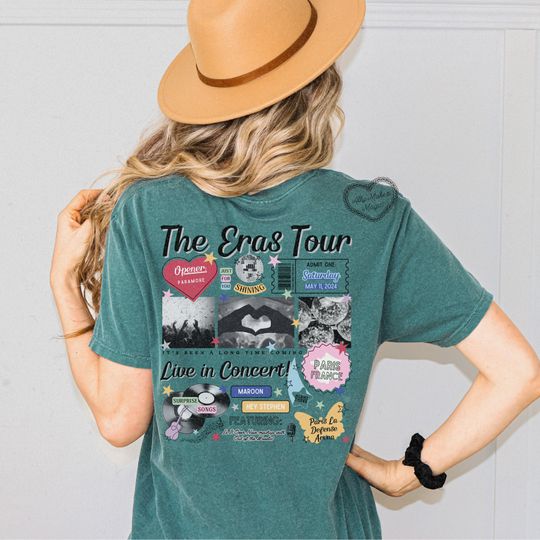 paris night 3 retro tee | comfort colors | paris, france