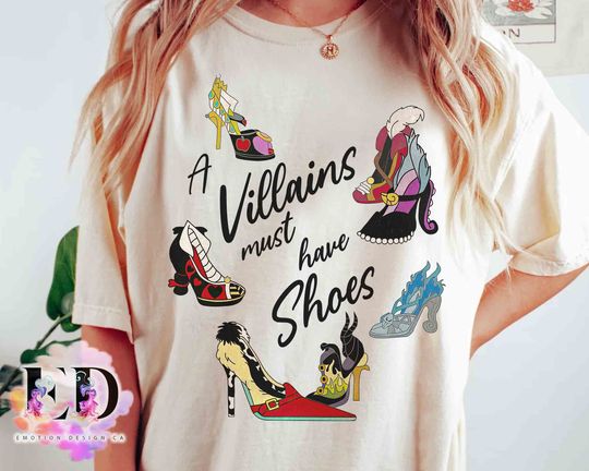 Vintage A Villains Must Have Shoes T-shirt, Villains Ursula Hades Curella Tee