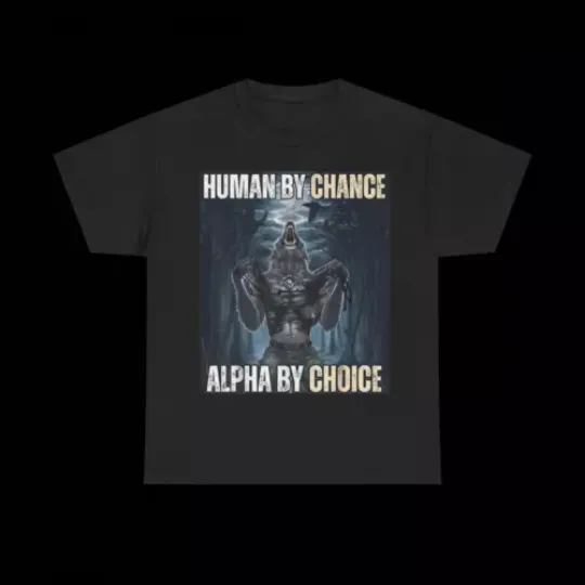Alpha By Choice Sigma Wolf Rizzler Skibidi Toilet Mog Mew Y2k Grunge Emo Unisex T-Shirt