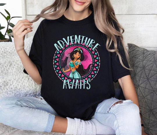 Vintage Jasmine Adventure Awaits Shirt, Disney Princess Jasmine Shirt
