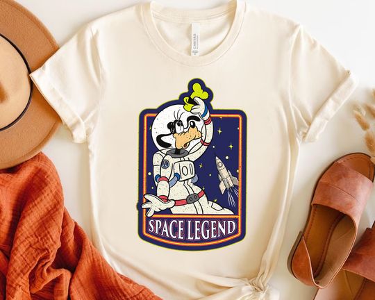 Disney Mickey & Friends Astronaut Goofy Space Legend Retro Shirt