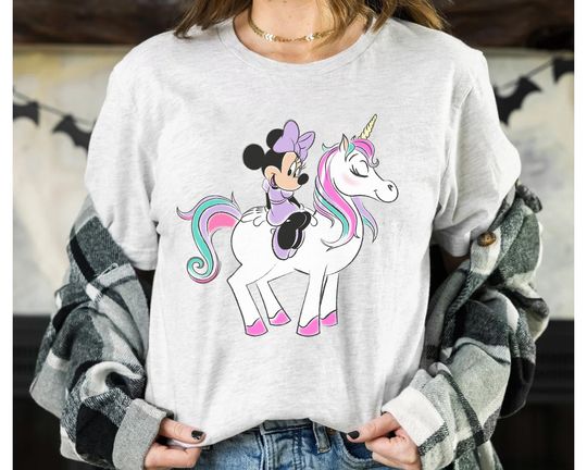 Cute Disney Mickey Mouse and Friends Minnie and Unicorn Shirt