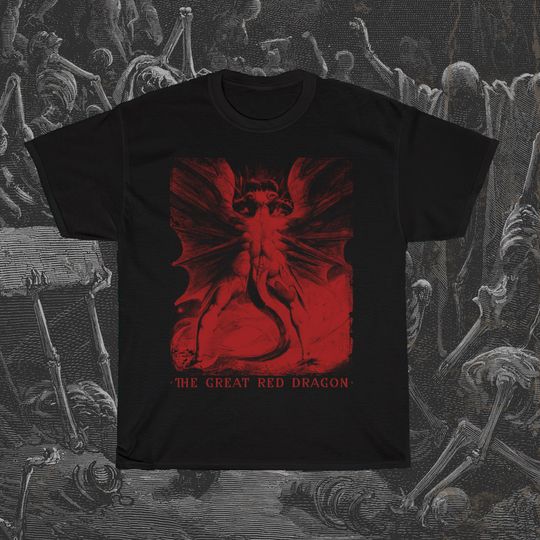 Discover Great Red Dragon William Blake Horror Cult Satanic Occult Witchy Unisex T-Shirt