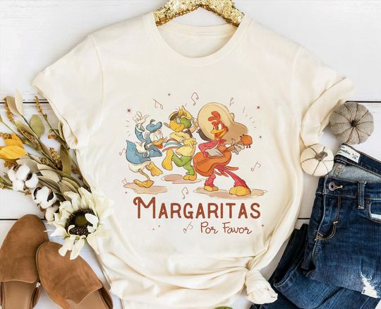 Vintage Disney Margarita shirt, Margaritas Por Favor, Margaritas Epcot Shirt,The Three Caballeros Shirt
