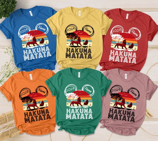 Custom Disney Animal Kingdom Shirts, Hakuna Matata Custom Name Shirt